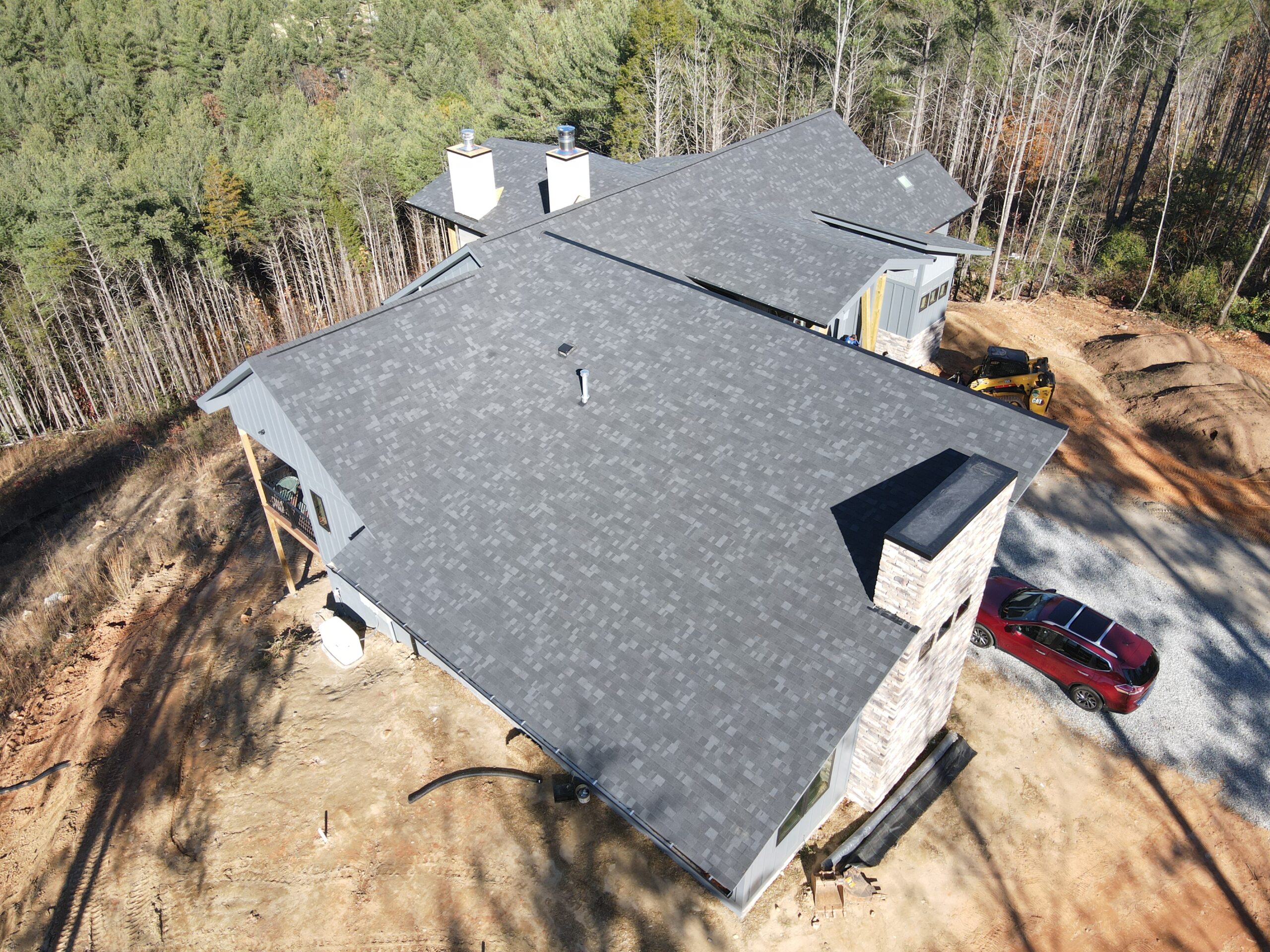 custom home roof in lenior