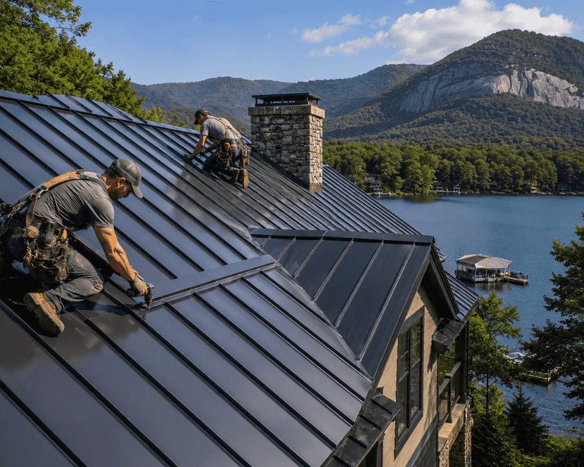 metal roof installation lake lure