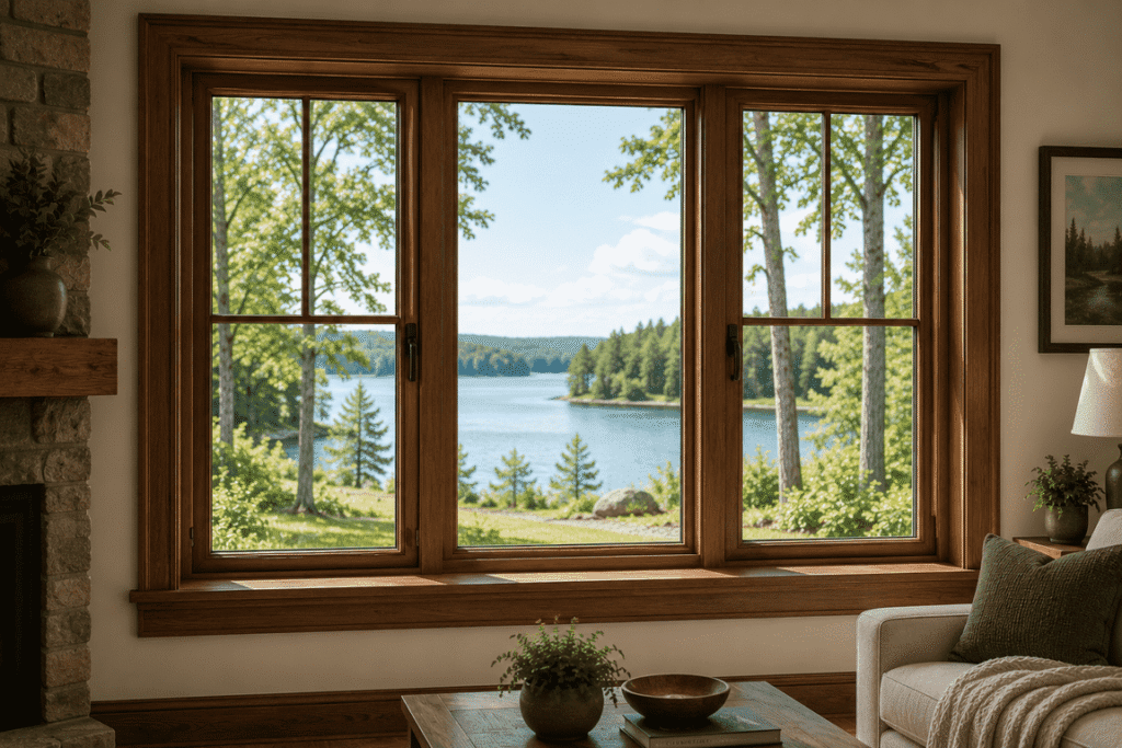 Wood-Clad Window installation shelby