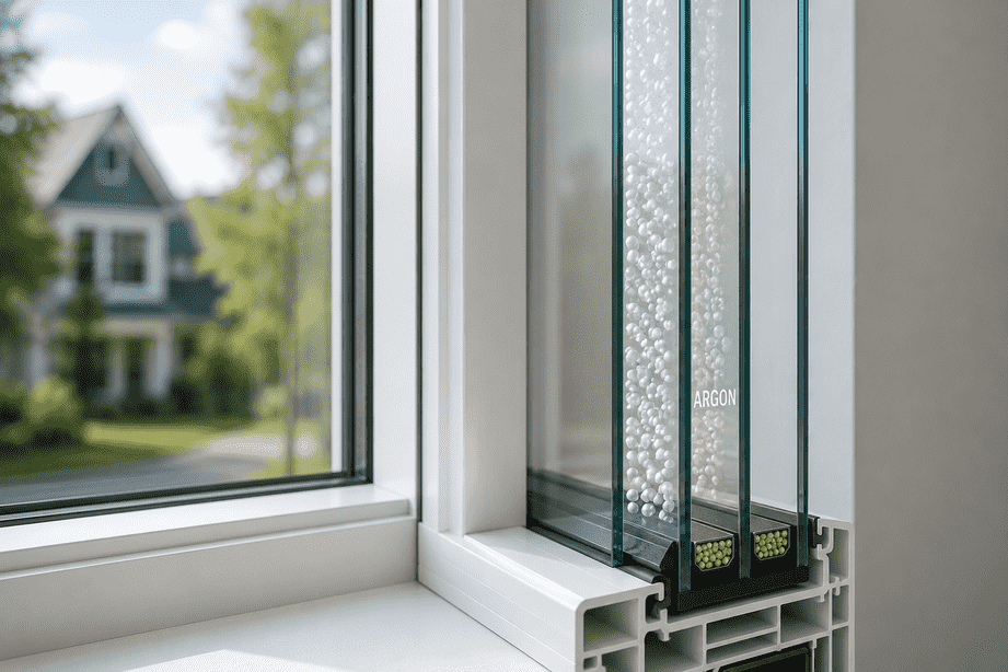 argon gas insulated window