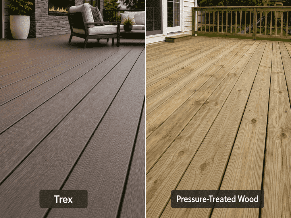 Trex Decking vs. Pressure-Treated Decks: Which One Should You Build?
